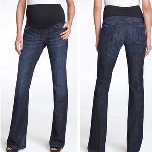 Citizens Of Humanity Belly Panel Bootcut Maternity Jeans In Blue Size 29
